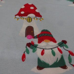 Darling "CHRISTMAS GNOMES" Handmade Cotton Flannel Pillowcase